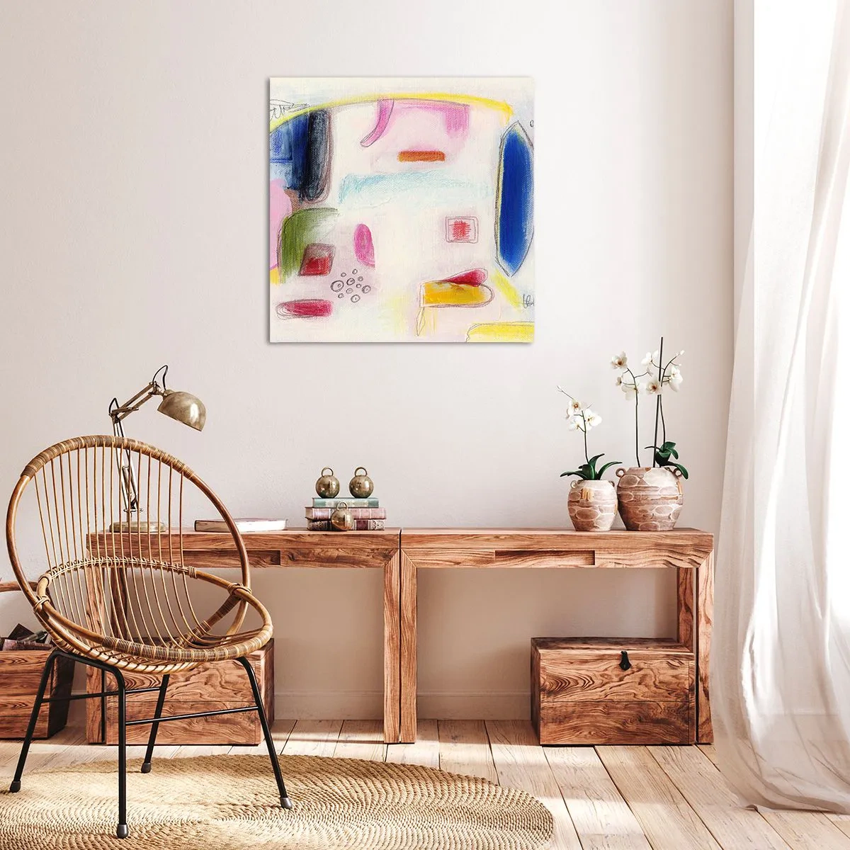 Vászonkép - Inkább domború, mint homorú, vagy lapos - 70x70 cm