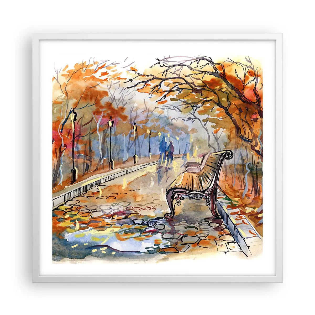 Poszter fekete keretben - Kiránduljunk együtt az őszbe - 60x60 cm