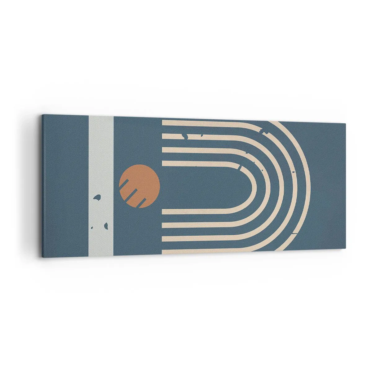 Vászonkép - Geometria sötétkék háttéren - 120x50 cm