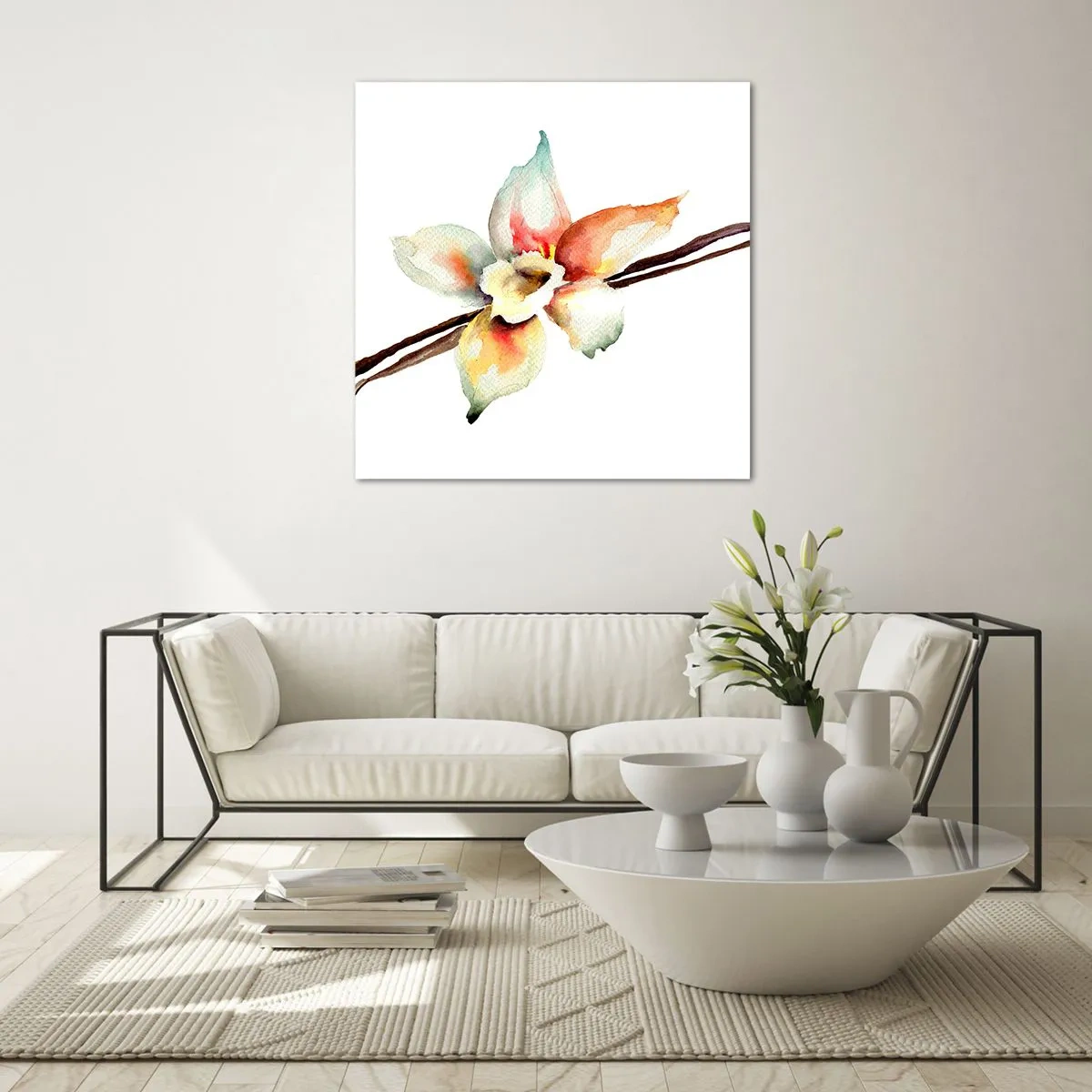 Üveg kép - Festékkel kiöntött édesség - 40x40 cm