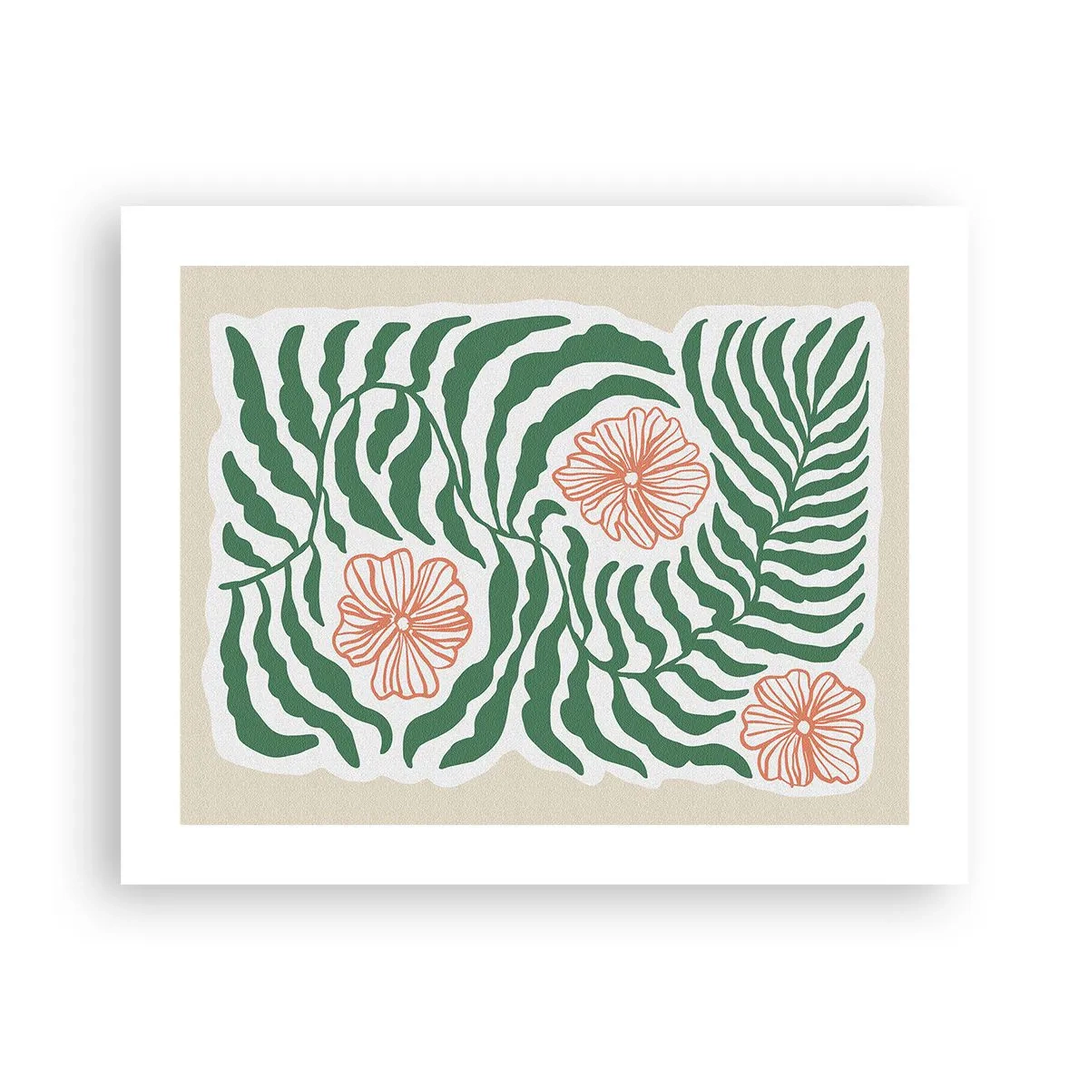 Poszter - Zöldben virágzó - 50x40 cm