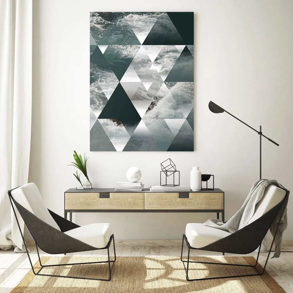 Üveg kép - Kristály perspektíva - 50x70 cm