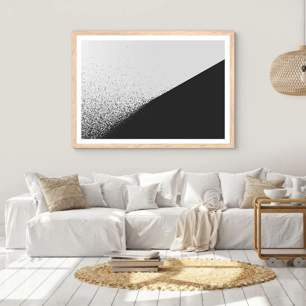 Poszter világos tölgy keretben - Egyre gyorsabban, egyre többet - 40x30 cm