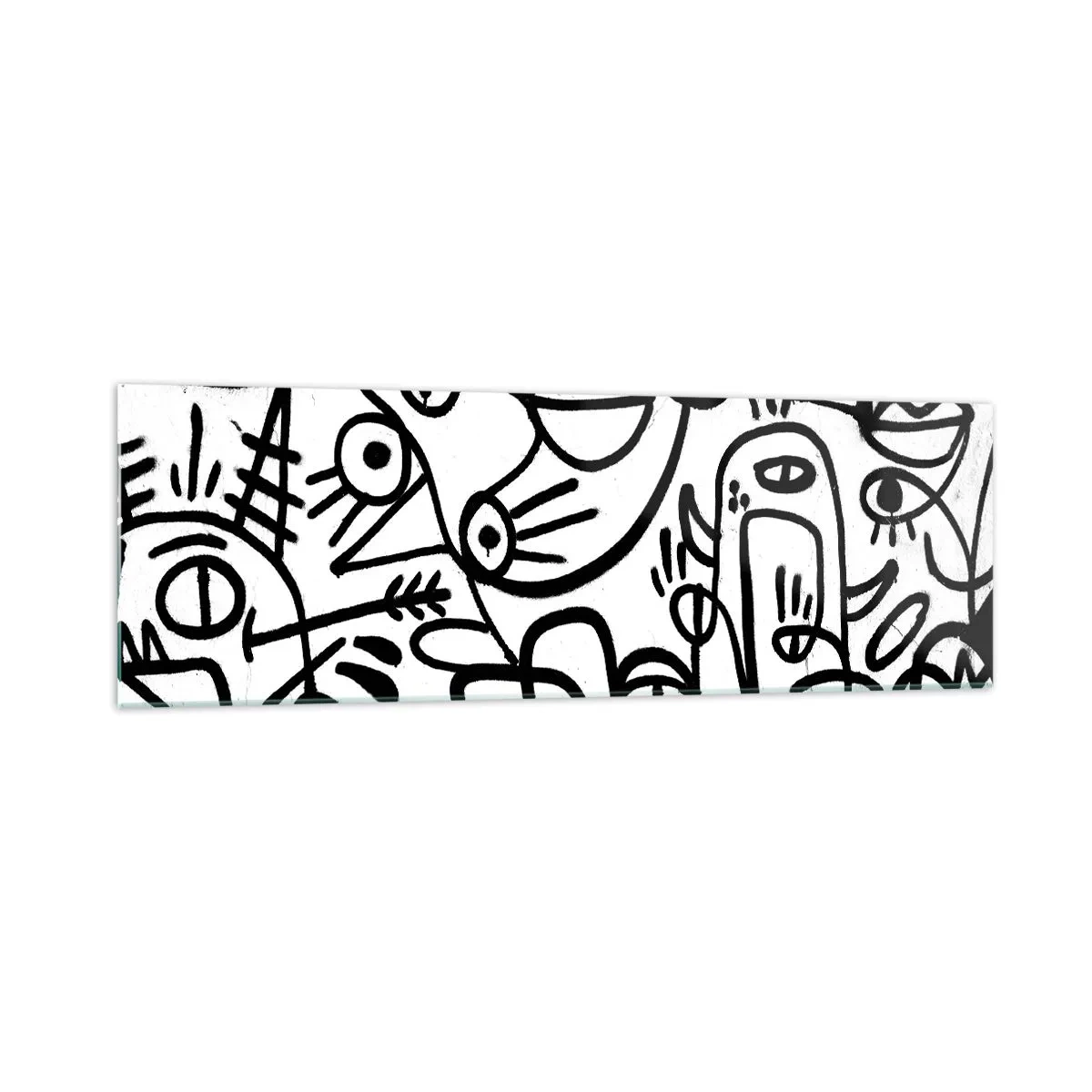 Üveg kép - Arcok és délibábok - 160x50 cm