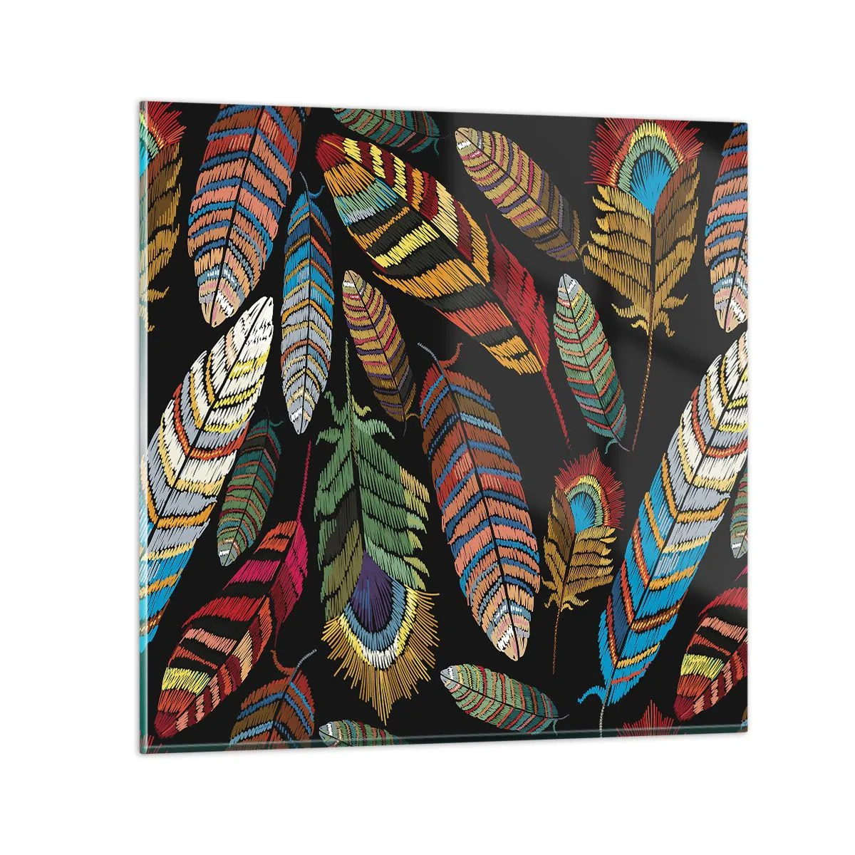 Üveg kép - A madárkarnevál - 50x50 cm