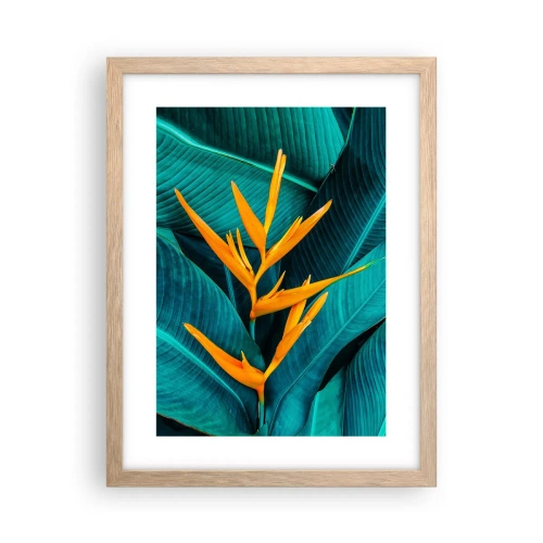 Poszter világos tölgy keretben - Éden virága - 30x40 cm