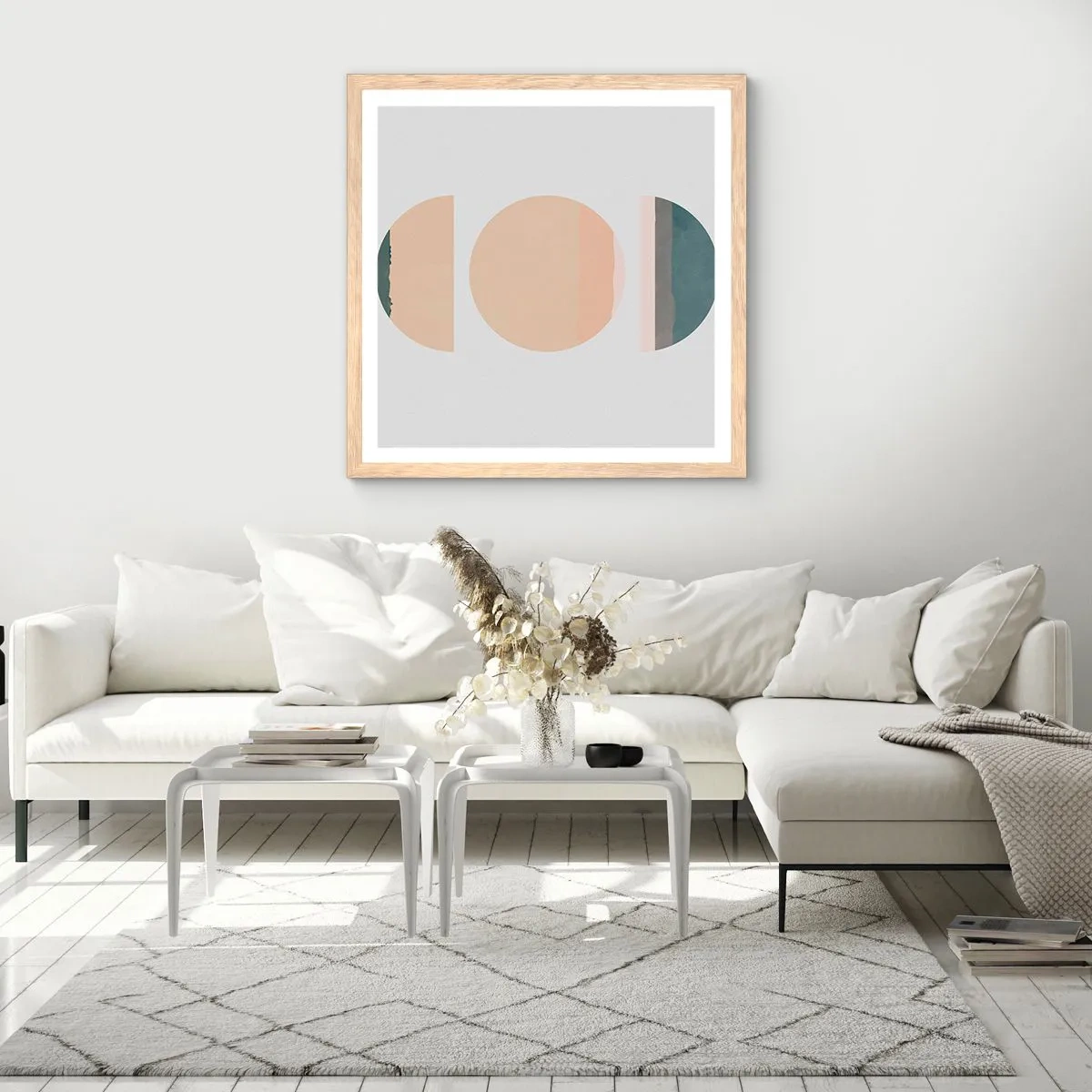 Poszter világos tölgy keretben - Kerékről kerékre - 40x40 cm