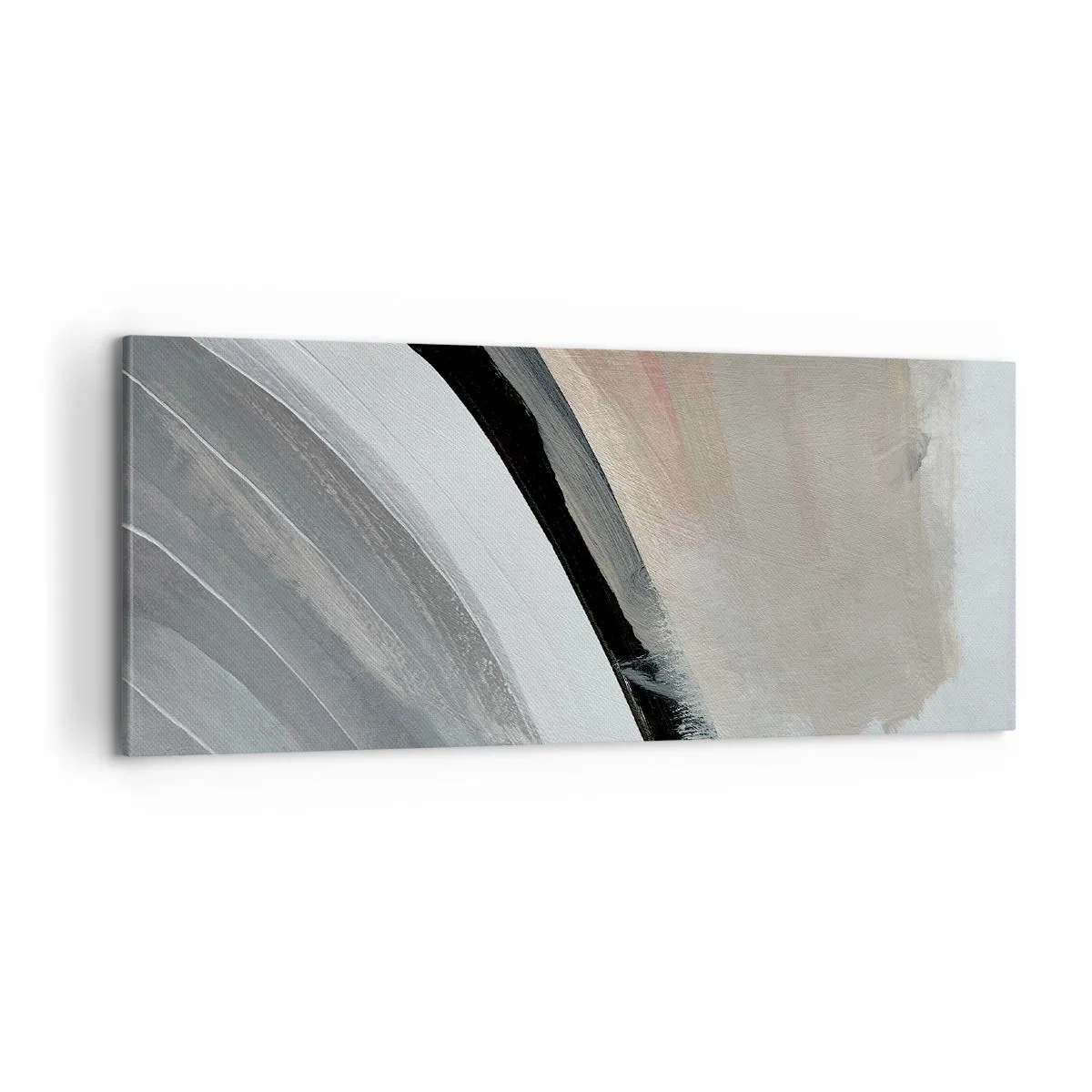 Vászonkép - Kompozíció: a fekete és szürke íve - 100x40 cm