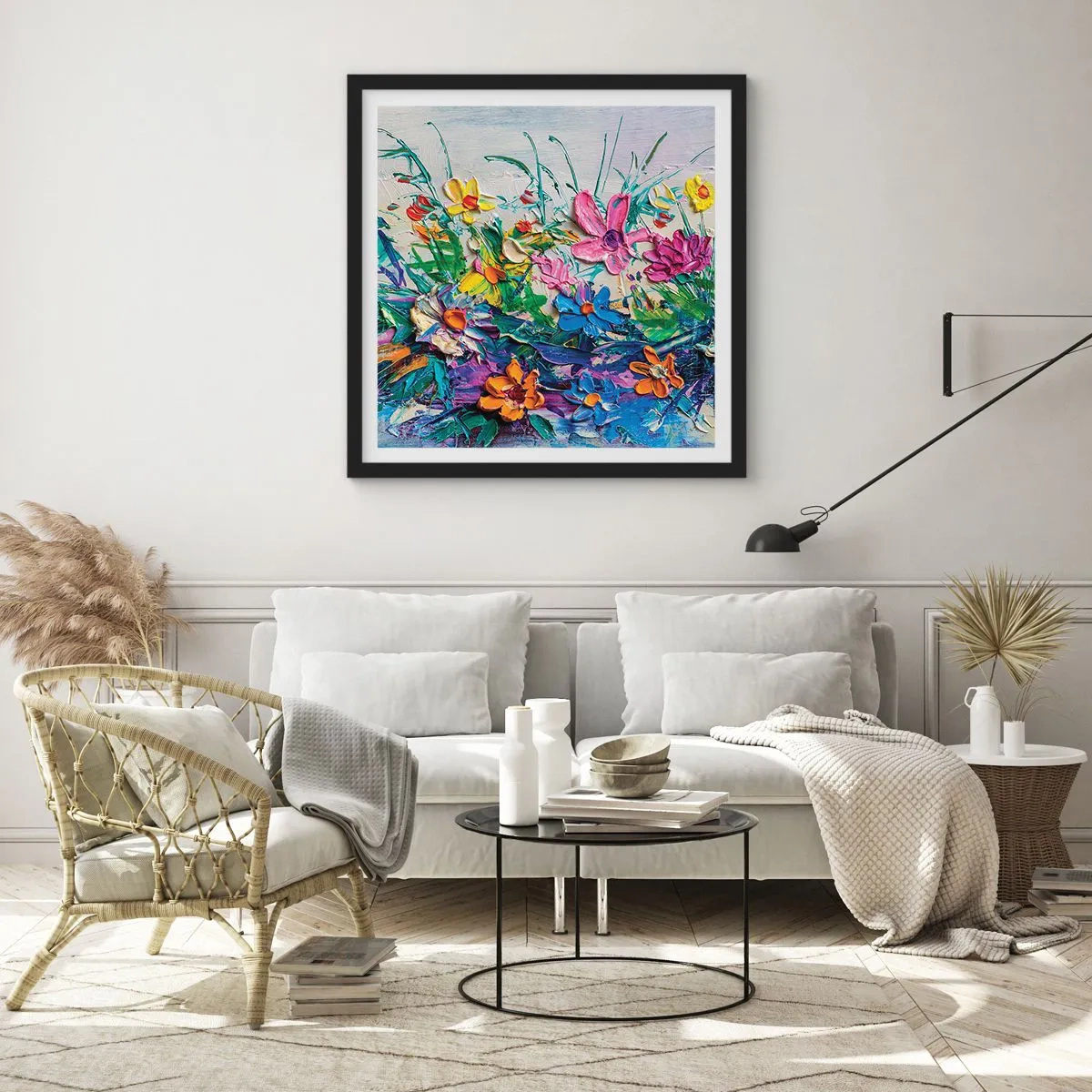 Poszter fehér keretben - Egyáltalán nem csendélet - 60x60 cm