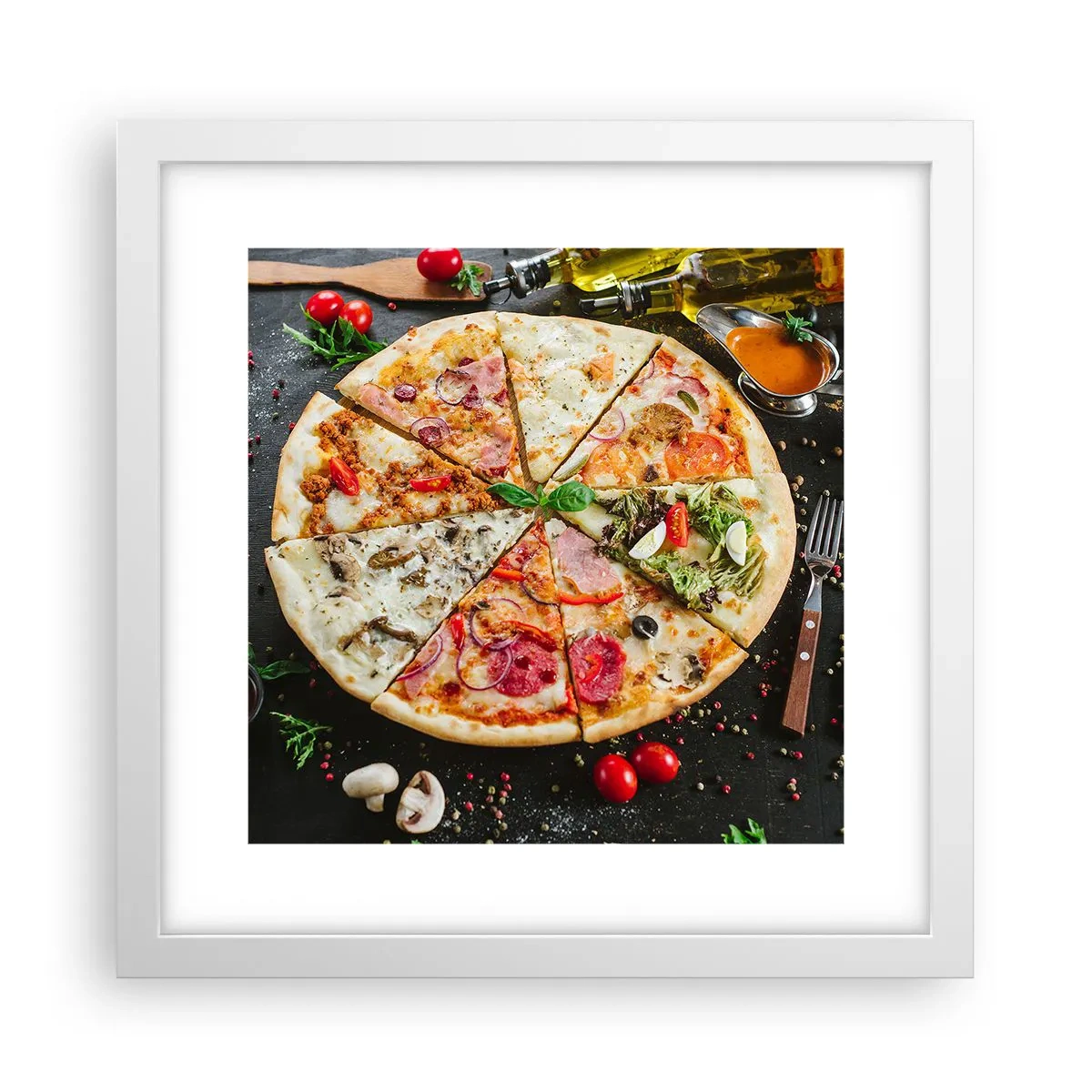 Poszter fekete keretben - Ízek palettája - 30x30 cm