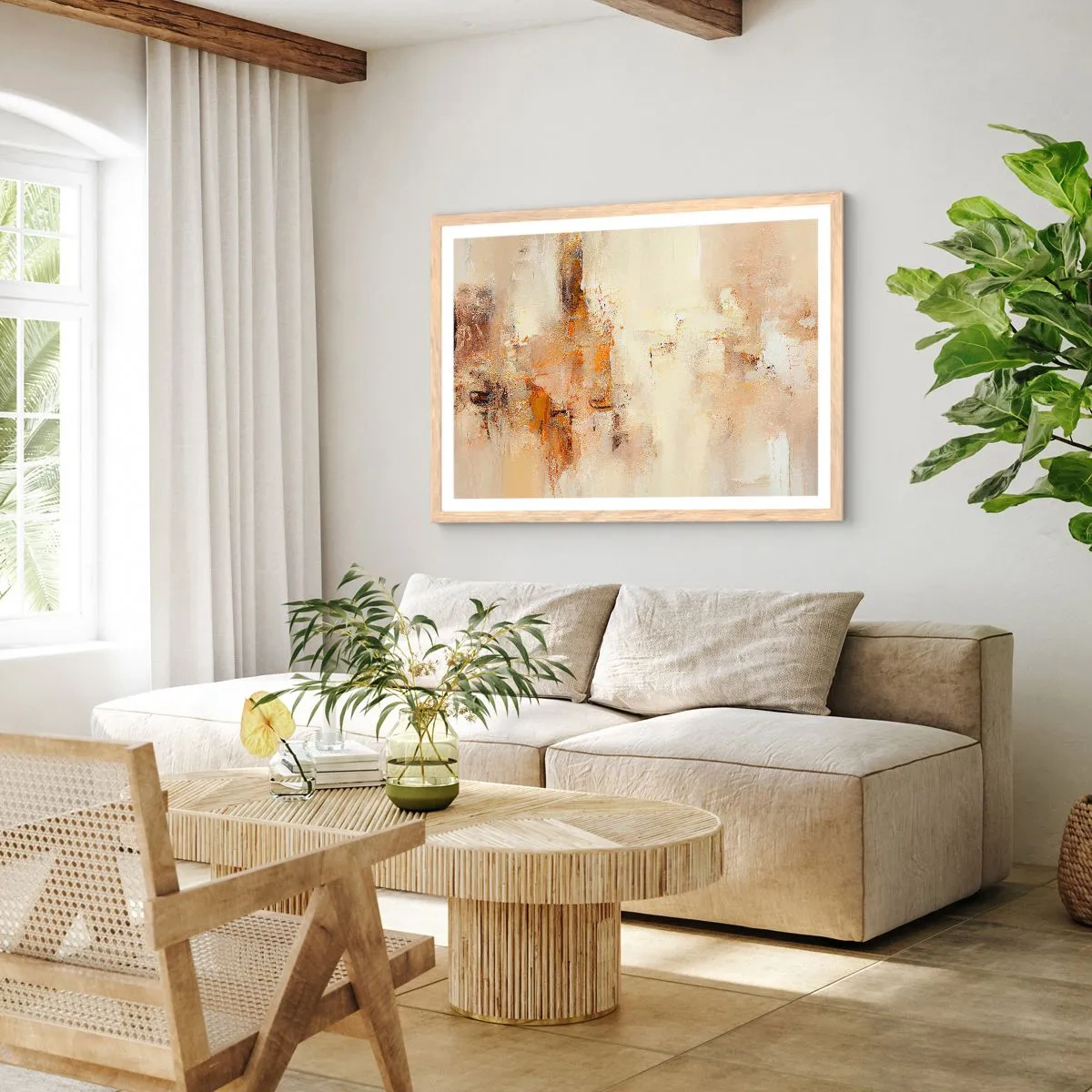 Poszter világos tölgy keretben - A borostyán lelke - 100x70 cm