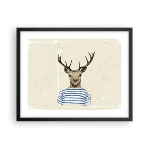 Poszter fehér keretben - Mert szeretem a csíkos pólókat! - 50x40 cm