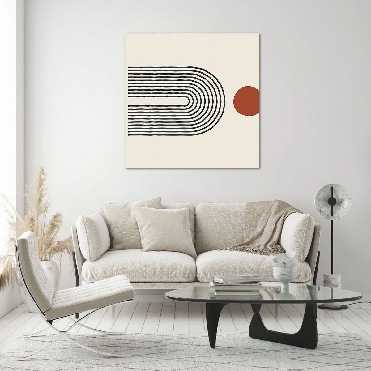 Üveg kép - Formák és színek vonzalma - 70x70 cm