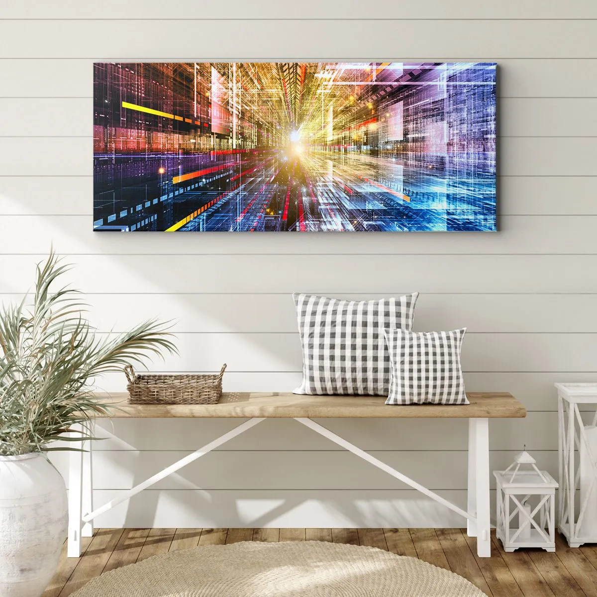 Vászonkép - Fényes folyosó - 140x50 cm