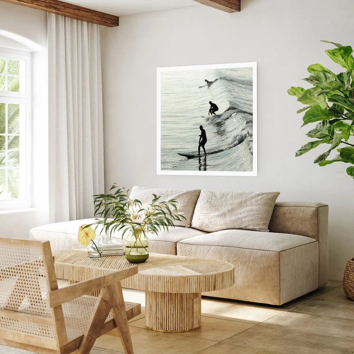 Poszter - A hullámmal találkozni - 50x50 cm