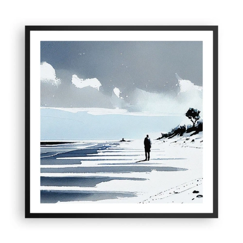 Poszter fehér keretben - Egyedül - 60x60 cm