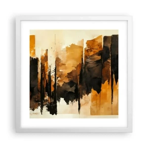 Poszter fekete keretben - A fekete és az arany harmóniája - 40x40 cm