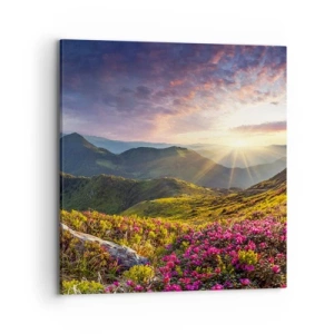 Vászonkép - A Hegyi reggeli frissesség - 70x70 cm