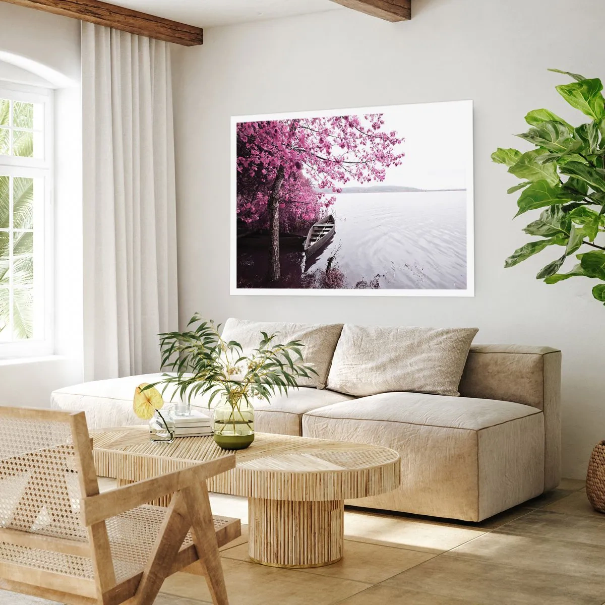 Poszter - Rózsaszín csendben - 100x70 cm