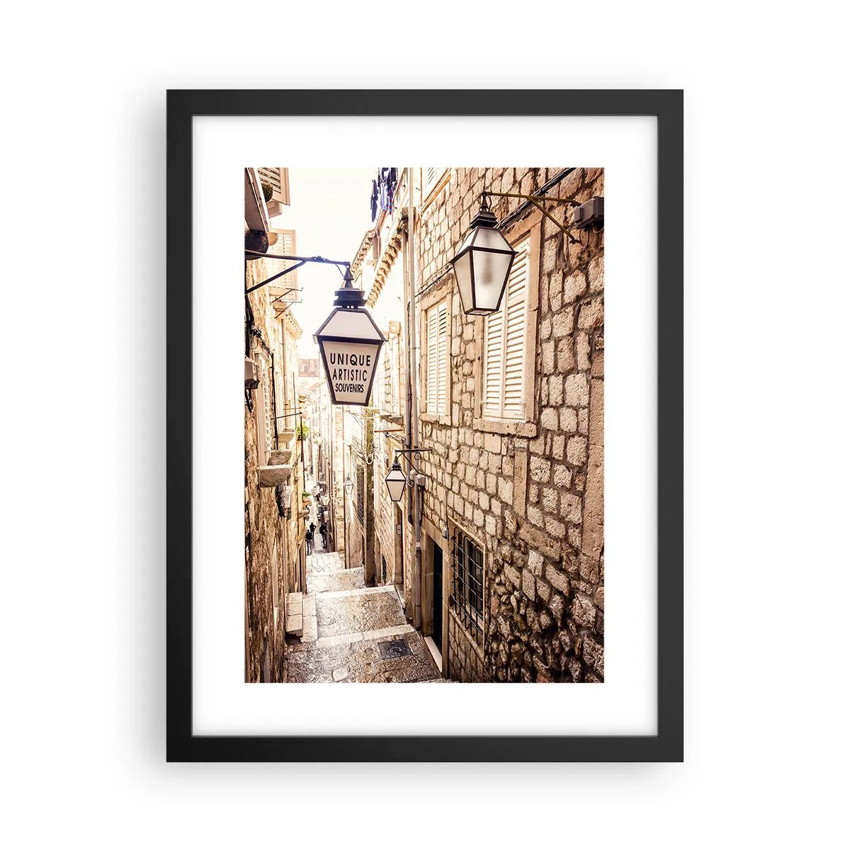 Poszter fehér keretben - Egy bájos mellékutca - 30x40 cm