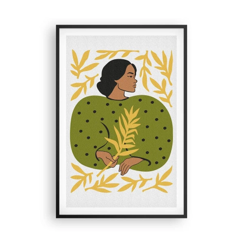 Poszter fehér keretben - Hawaii lány - 61x91 cm