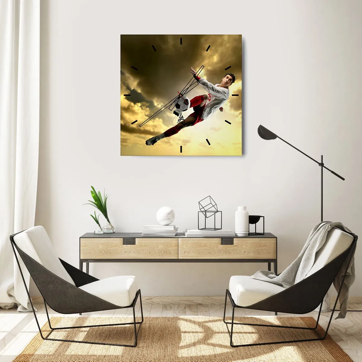 Falióra, Óra - Futball Mennyország - 40x40 cm