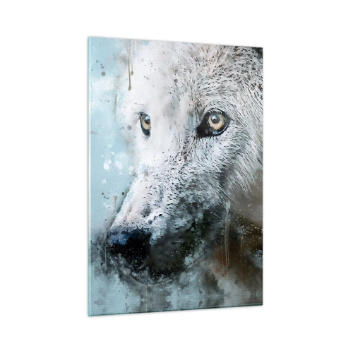 Üveg kép - Ismerd meg a farkas lelkét - 50x70 cm