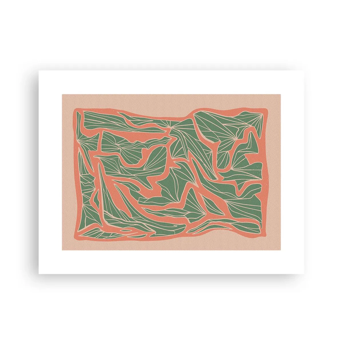 Poszter - A korall és a zöld közötti küzdelem - 40x30 cm