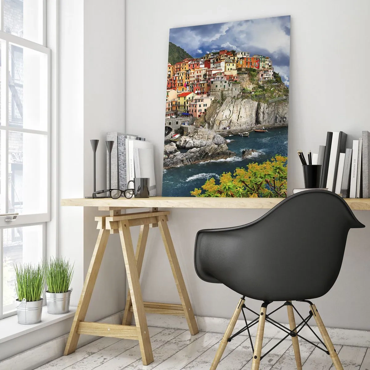 Üveg kép - Egy csoport a sziklákra simulva - 50x70 cm