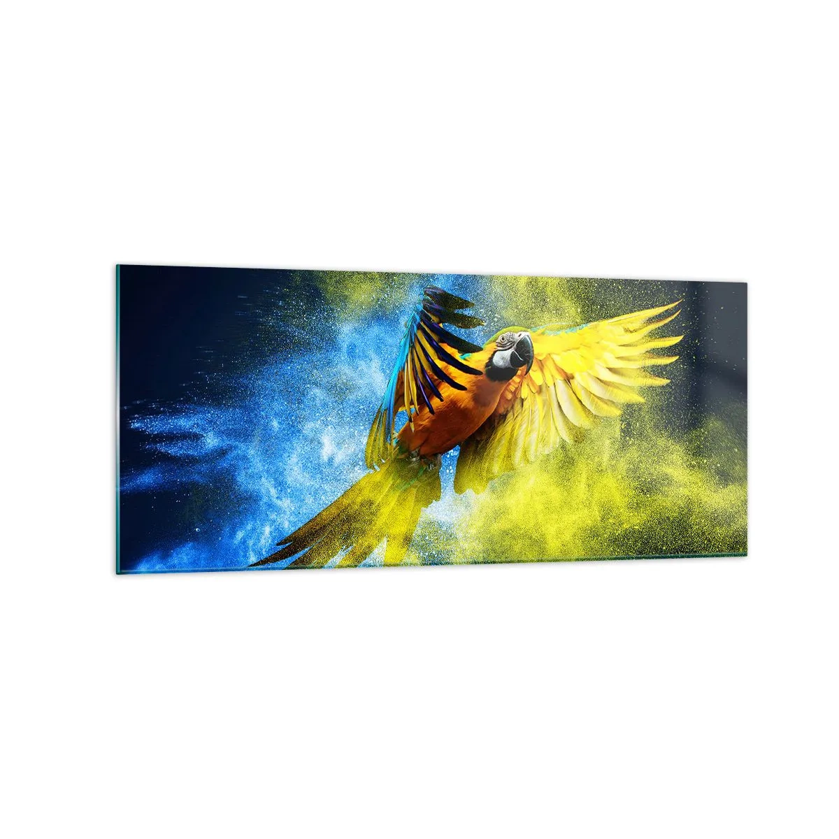 Üveg kép - A kék és arany porban - 120x50 cm