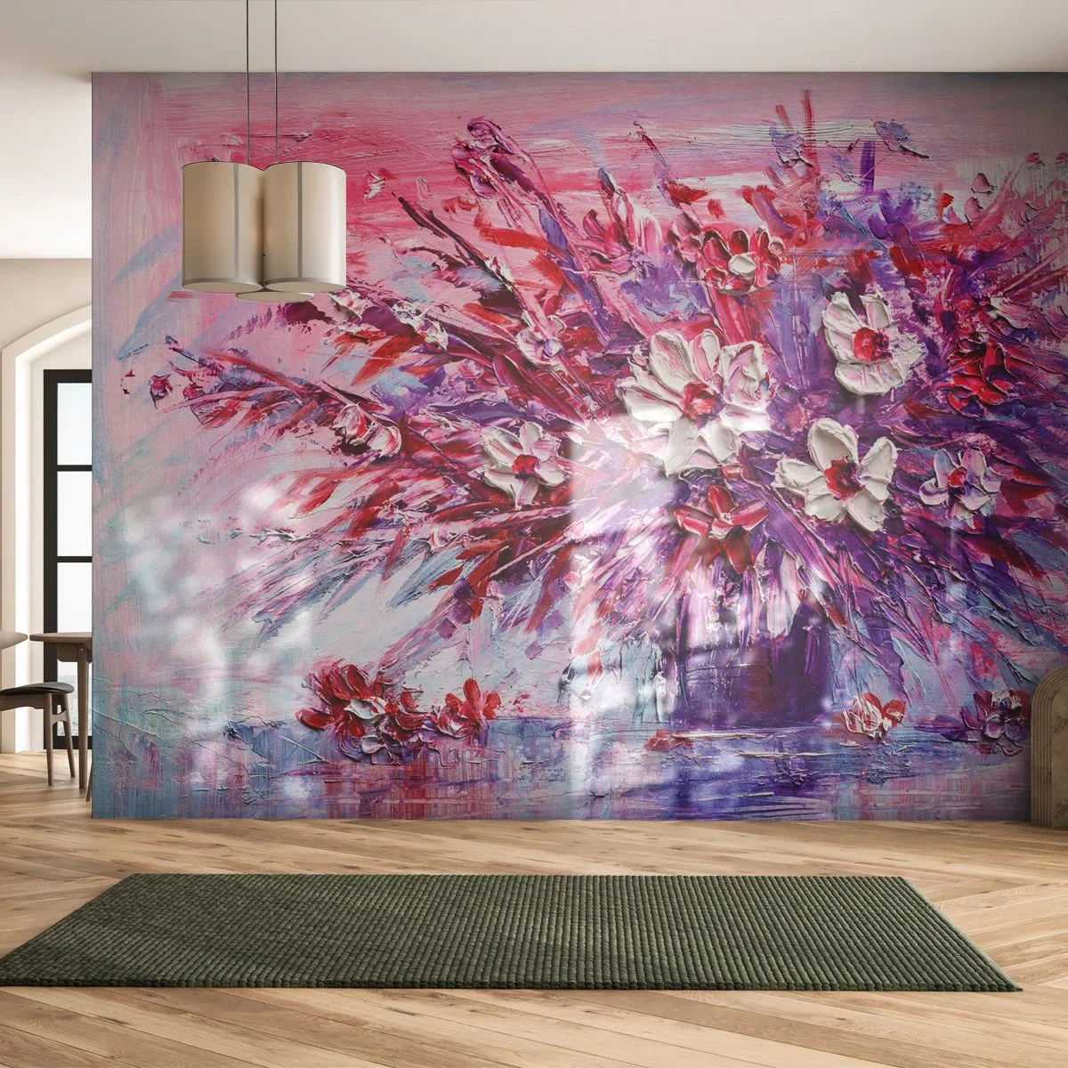 Fotótapéta Standard Eco - Ártatlanság és szenvedély - Virágok, Csokor virág, Kert - 250x175 cm