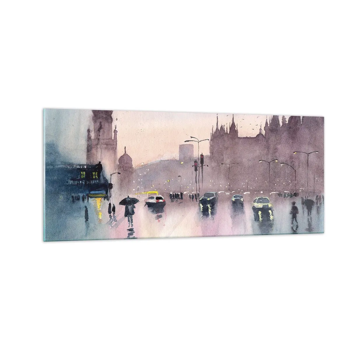 Üveg kép - Az esős ködben - 100x40 cm