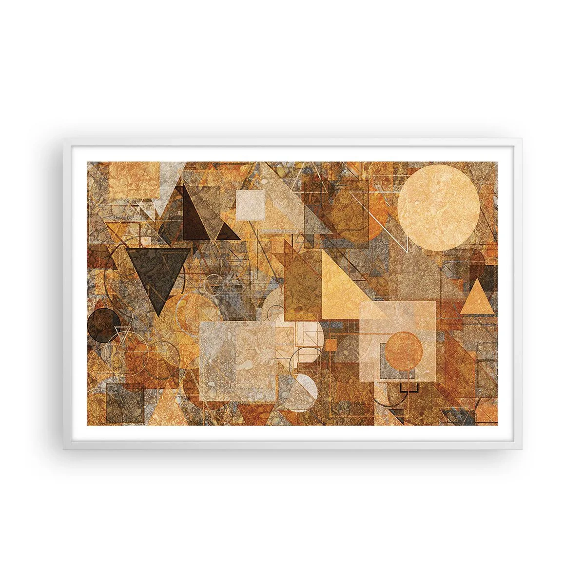 Poszter fekete keretben - Kubikus bronz tanulmánya - 91x61 cm