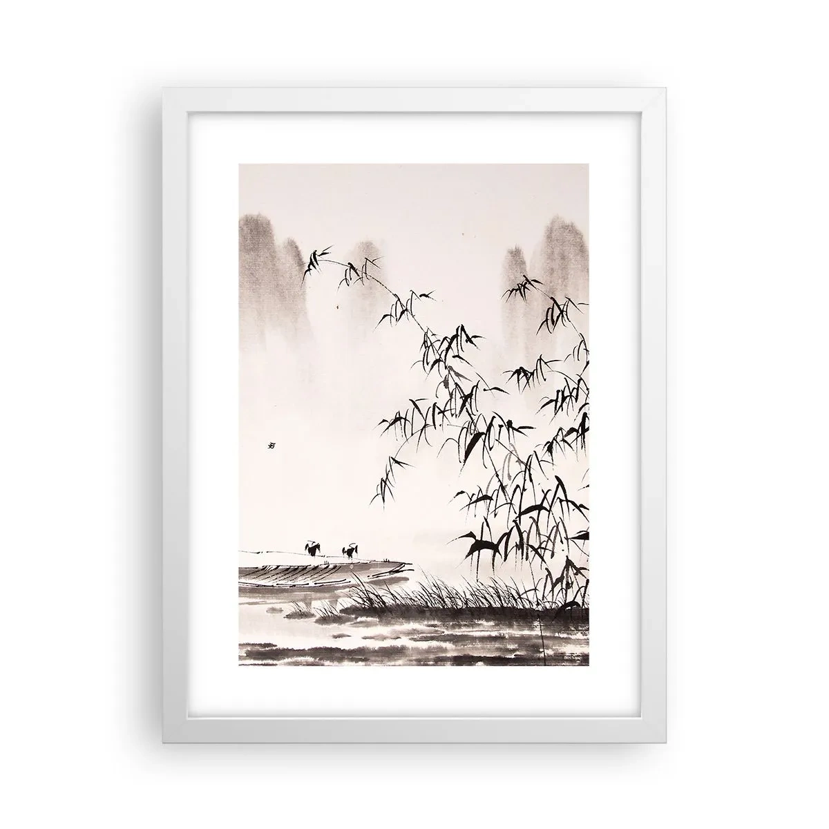 Poszter fekete keretben - A rizsföldek csendje - 30x40 cm