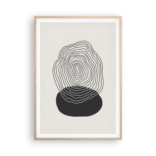 Poszter világos tölgy keretben - Létezés és rángatózás - 70x100 cm