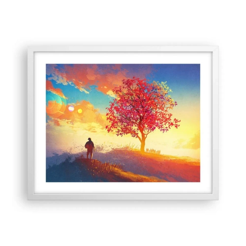 Poszter fekete keretben - Zarándok a célállomáson - 50x40 cm