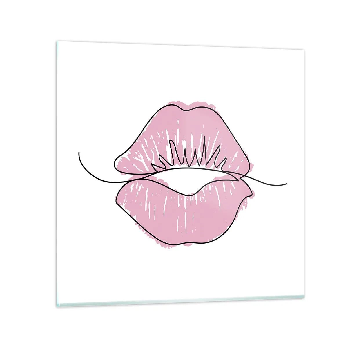 Üveg kép - Készen állsz a csókra? - 70x70 cm
