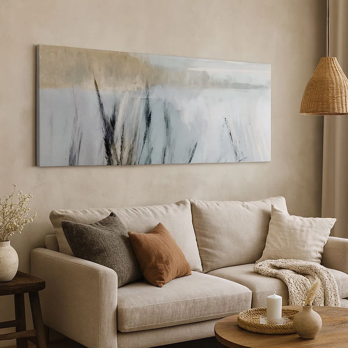 Vászonkép - Téli mezők - 100x40 cm