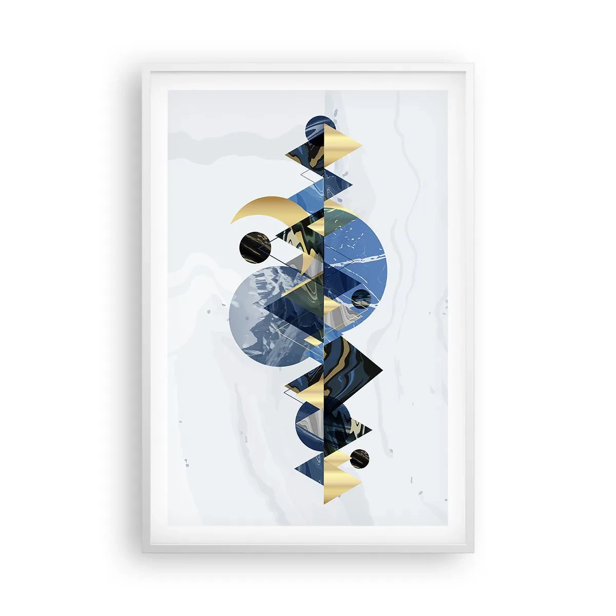 Poszter fekete keretben - Geometriai táj - 61x91 cm