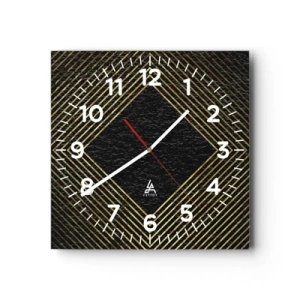 Falióra, Óra - Geometria glamour stílusban - 40x40 cm