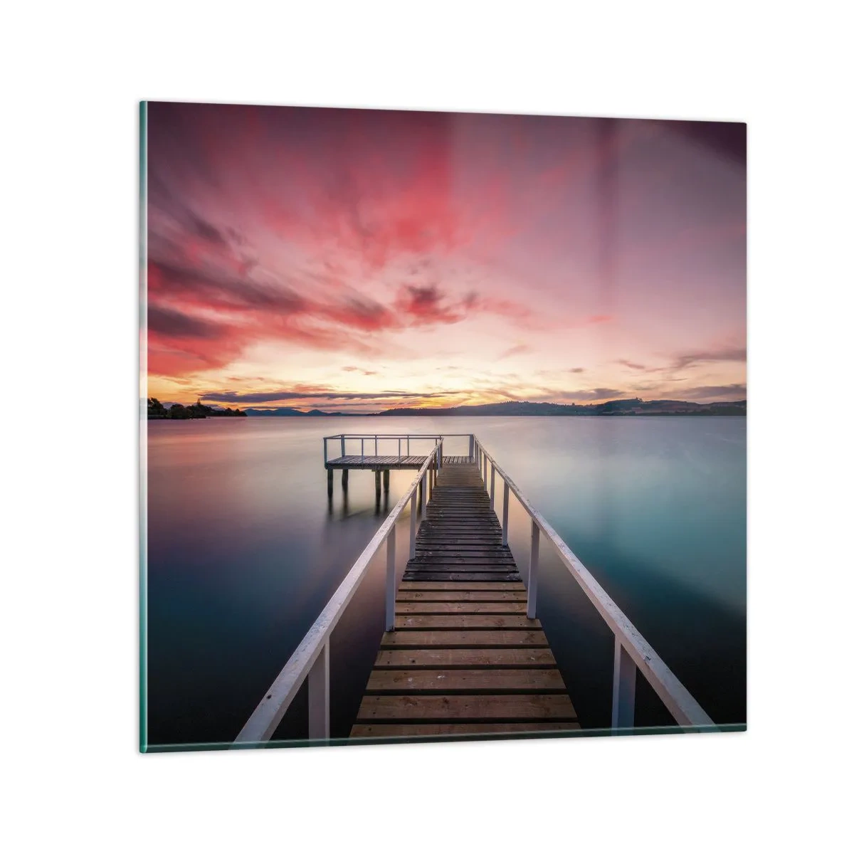 Üveg kép - Az este szelíd lángja - 60x60 cm