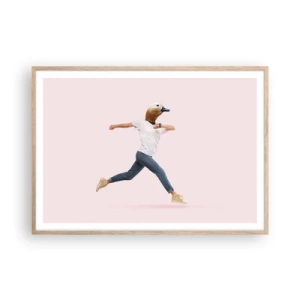 Poszter világos tölgy keretben - Egy csipetnyi abszurditás - 100x70 cm