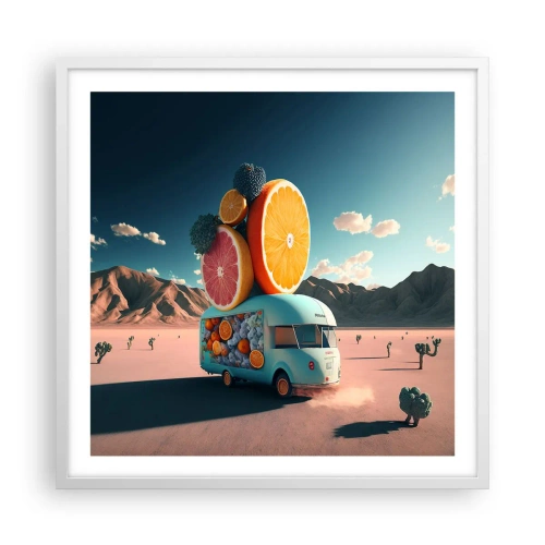 Poszter fekete keretben - A nyaralás íze - 60x60 cm