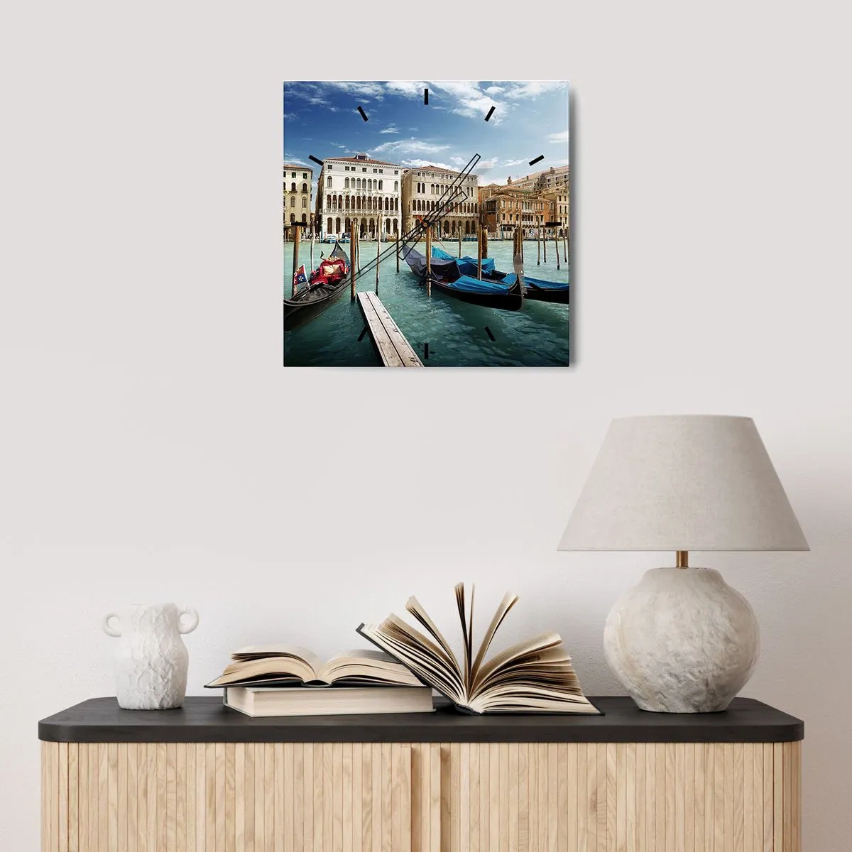 Falióra, Óra - Paloták kékben - 40x40 cm