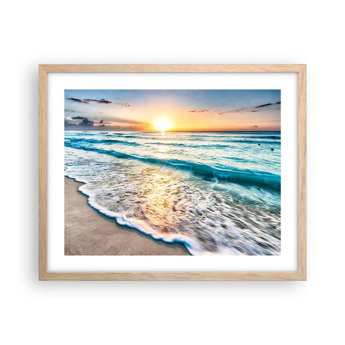 Poszter világos tölgy keretben - Érdemes megnézni - 50x40 cm