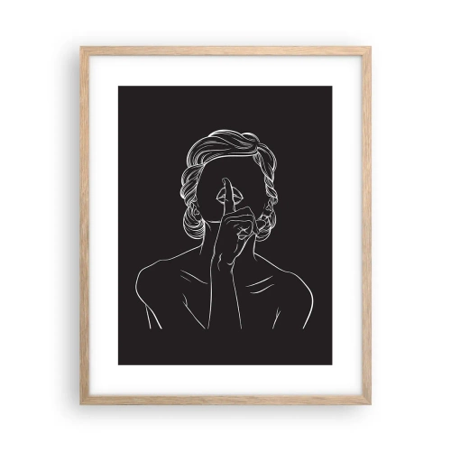 Poszter világos tölgy keretben - A szépség csendben virágzik - 40x50 cm