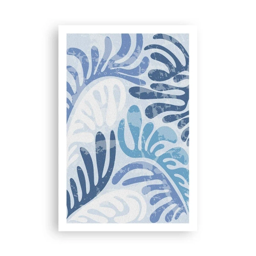 Poszter - Kék páfrányok - 61x91 cm