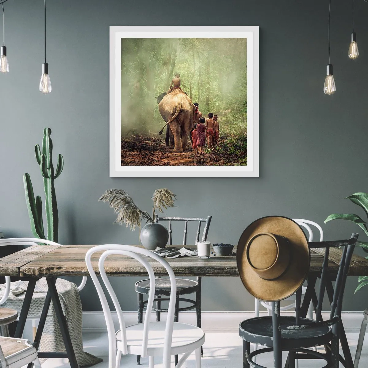 Poszter fekete keretben - Az új Dzsungel Könyve - 40x40 cm