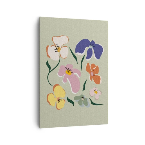 Vászonkép - Árvácskák egy testvérnek - 70x100 cm