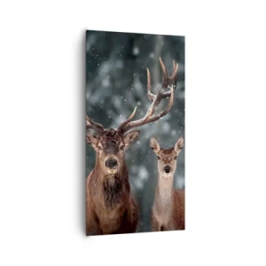 Vászonkép - Az erdő ura a feleségével - 65x120 cm